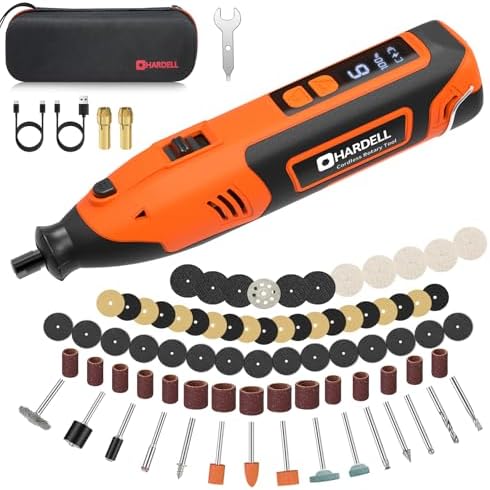 HARDELL 12V Cordless Rotary Tool,35000RPM Digital Display Power Rotary Tool