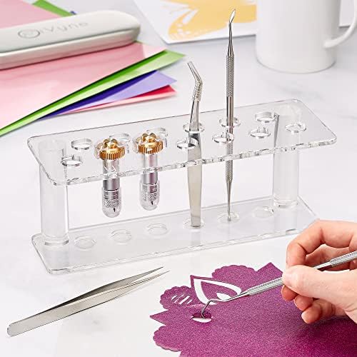 Premium Vinyl Weeding Tool Kit - Precision Stainless Steel Weeder - Hook and Pick with Fine Tweezers Crafting Set for Cricut Vinyl - by iVyne (Silver)