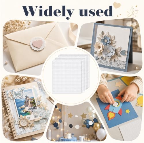 2000 Pcs 5 Sheets Foam Squares Double Sided Foam Tape
