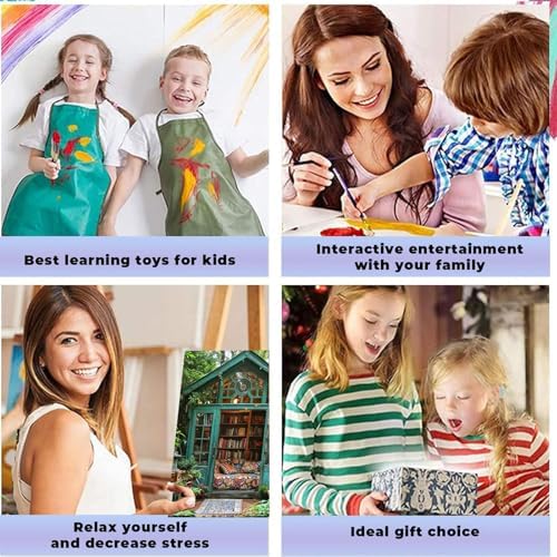 ajepon Bookshop Paint by Numbers Kit for Adults - Painting by Number Kits Books, Bookshop Adults Paint by Numbers Kits on Canvas Without Frame Oil Painting for Home Wall Decor 16X20inch