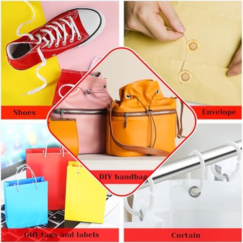 643Pcs Grommet Tool Kit 1/2 Inch(Inside Hole Size) Eyelet Kit with 320Pcs Eyelets Grommets, 320Pcs Washers, and Grommet Eyelet Pliers for Leather/Belt/Shoes/Crafts