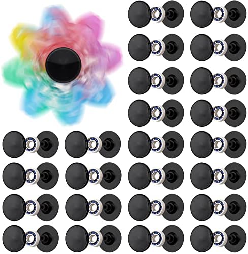 NiArt Fidget Spinner Bearings with Caps 24 Pack, Chrome Steel DIY Set