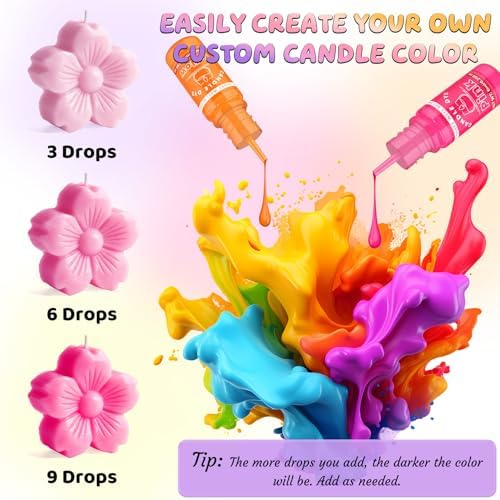 Candle Dye - 48 Colors Liquid Candle Color Dye