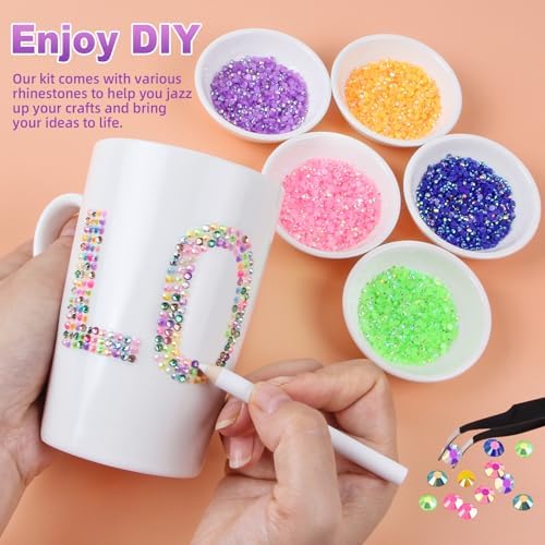 Bedazzling Kit 40000Pcs 28 Colors Jelly Resin Rhinestones