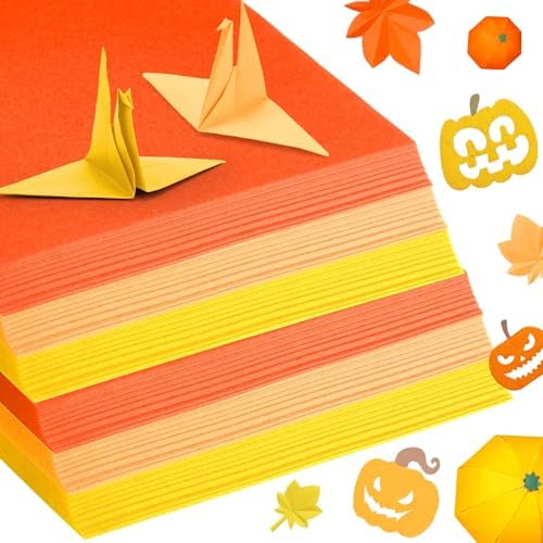 Kigeli 300 Sheet Origami Paper 6 x 6 Inch Square, Autumn Colors