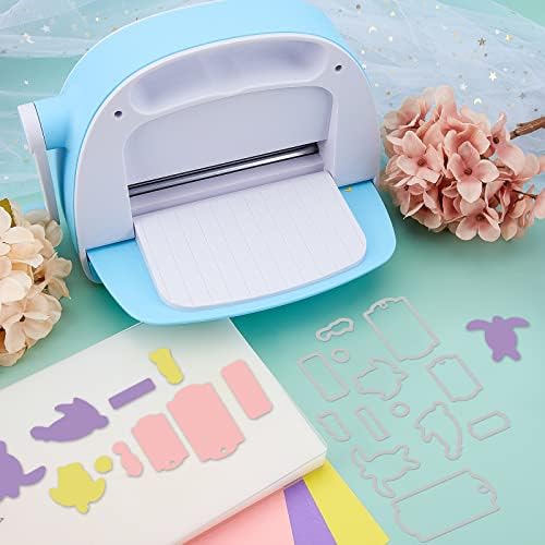 INFUNLY Sea Cutting Die and Stamp Set Sea Animal Clear Stamps and Dies for Card Making Sea Turtle Rubber Stamp Hippocampus Seaweed Jellyfish Rubber Stamps for Crafting Paper DIY Scrapbooking Decor