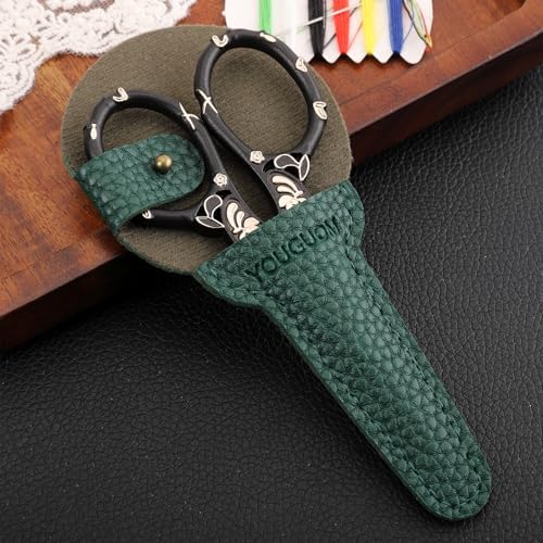 YOUGUOM Sewing Embroidery Scissors with Cover, Crochet Snips