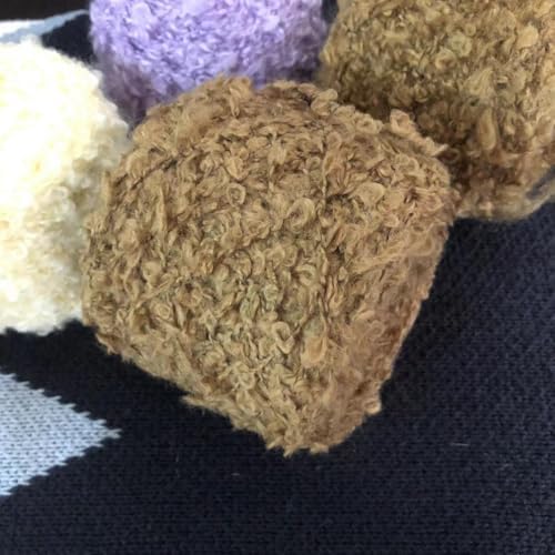 50g Soft Plush Wool Acrylic Fancy Loop Yarn for Doll Hair Making,A10