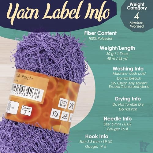 JubileeYarn Scrubby Dish Yarn - 50g/Skein Dishcloth Polyester - Neutral Tones - 4 Skeins