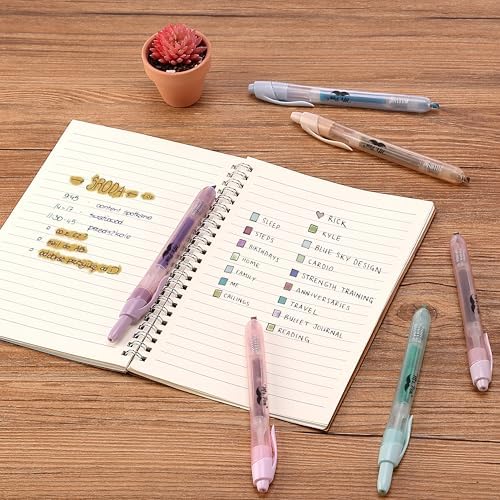 Mr. Pen- Retractable Highlighters, 6 Pack, Muted Pastel Colors