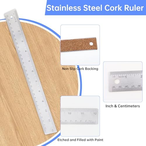 A4 Self Healing Cutting Mat & Carving Craft Knife with 5 Extra Blades and Stainless Steel Cork Ruler 12 inch / 30cm Dual Scale for DIY Art Work Cutting, Hobby, Stencil, Scrapbooking Stencil
