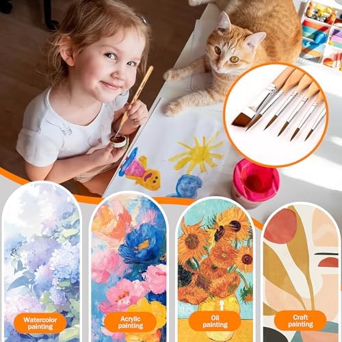 Miniature Brush Dry Brushes, Aoartix 15 Pcs Model Paintbrush Set