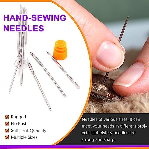 Swpeet 316Pcs Colorful Stitch Locking Clip Knitting Markers Crochet Clips with 15 Pieces Big Eyes Blunt Sewing Needles and Soft Ruler Assortment Kit, Perfect for Knit DIY Projects Accessories