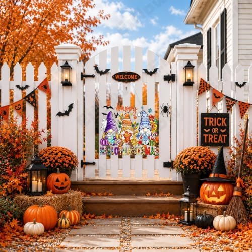 Halloween Gnome Hanging Diamond Art Kits for Adults, Pendant Suncatcher