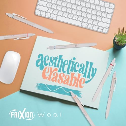 PILOT FriXion Waai Erasable Gel Pens, 8-Pack Pouch, Assorted Colors