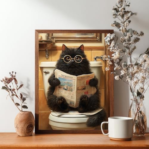 Reivworl Cat Diamond Art Kits for Adults Beginner 12×16 inch