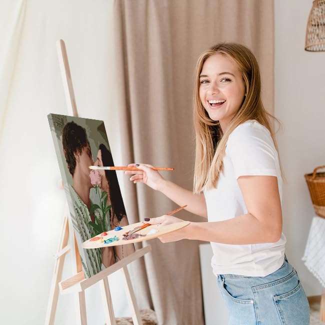 Custom Paint by Number From Photos, DIY Canvas Paint by Numbers for Beginners, Personalized Adults Digital Oil Painting Kits, Make Your Own Picture, Wall Decor Gift for Family, Boy Girl Friend