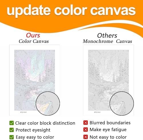 Axquilon 3 Packs Aurora Framed Paint by Numbers Kit for Adults 8x10in