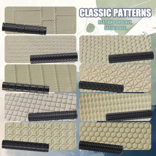 18-Piece Texture Roller Set, Tabletop Terrain Road Pattern Tool