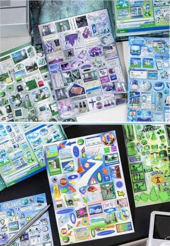 Dreamcore Y2K Retro Sticker Book, 27 Sheets Stickers, Epoch of Blur