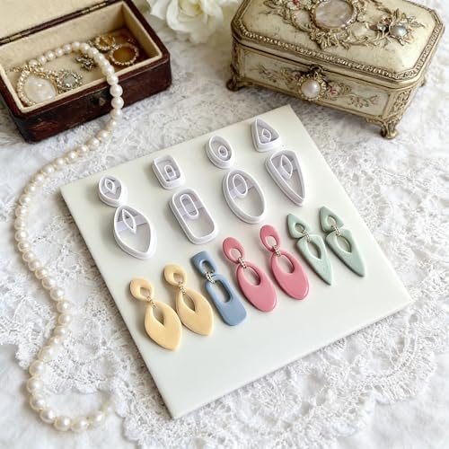 8 Pcs Geometric Polymer Clay Cutters Set