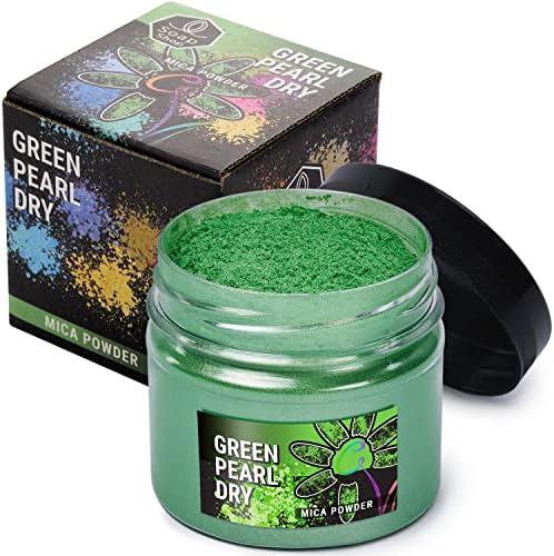Green Pearl Dry Mica Powder for Resin Coloring 2 oz - Pigment Powder