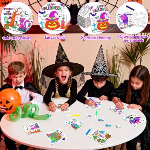 Halloween Crafts for Kids & Toddlers-DIY Art Puzzle Activities kit Game Toy