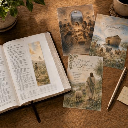 Bible Tip Ins Vellum Bible Inserts for Journaling with Watercolor Scripture Art Bible Study Inserts & Prayer Bookmarks 15PCS Bible Page Overlays for Women