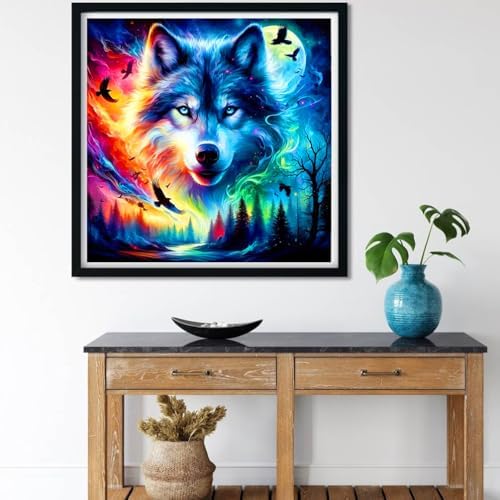 Meothan Diamond Art Kits for Adults Wolf Diamond Painting Kit 13.8x13.8in