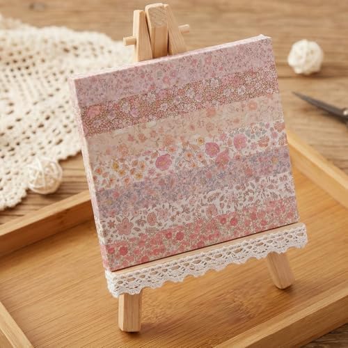 8 Rolls Flowers Arts Adhesive Tapes,Sakura Washi Tape Charming Vintage Washi Tape Bible Set Thin Retro Decorative Masking Tapes for Journals Scrapbooking DIY Crafts Planners Gift (Floral)