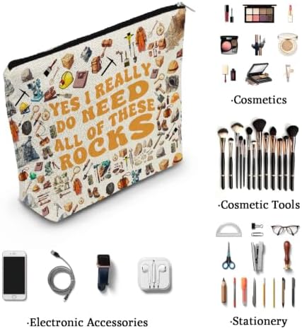 Geology Print Canvas Cosmetic Bag