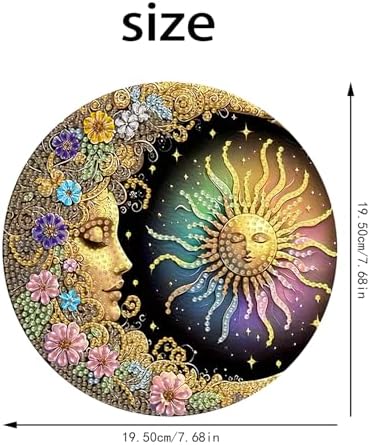 AIBOERL Diamond Art Kits for Adults, Sun Moon Acrylic Hanging Suncatcher