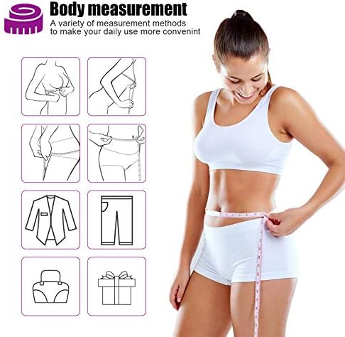 Tape Measure Retractable, Fabric Measuring Tape, 60 Inch Small Sewing Tailor Soft Ruler for Craft Nursing Clothing Medical Travel(3 Pack/Purple)