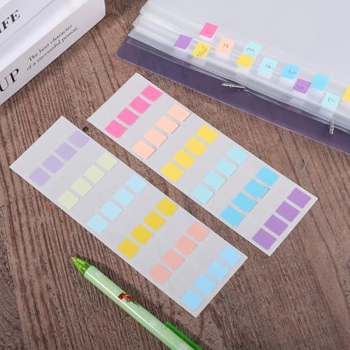 480 Pcs Sticky Index Tabs, Colored Book Tabs for Notebooks, 0.5×1inch