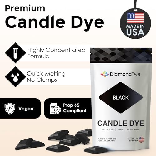 Black Candle Dye Chips, Soy & Paraffin Candle Making, 50 Pack