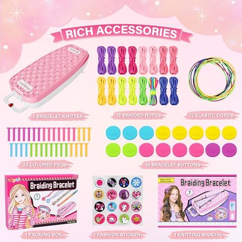 Friendship Bracelet Making Kit for Girls Ages 6-12, DIY Jewelry Craft Toy