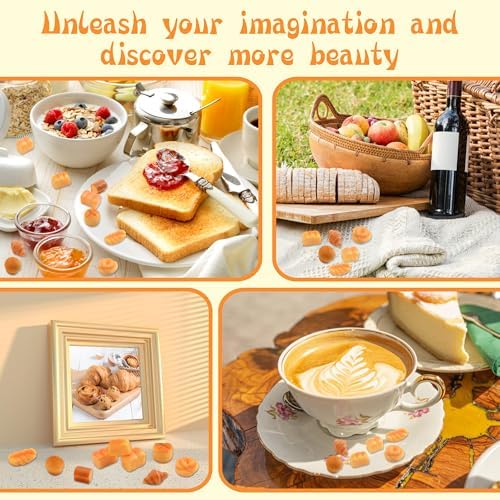 9 Pcs Miniature Bread Resin Ornaments