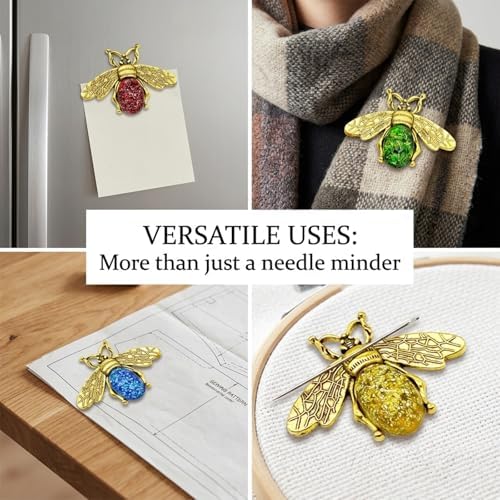 PARKUVALLEY 4pcs Bee Needle Minder for Cross Stitch