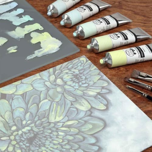 Tusc & Pine Artist Oil Paint - 40ml Set of 10 - Whisper Colors, Warm & Cool | Non-Yellowing, Rich & Creamy Consistency, Maximum Pigment Load, Small Batch Milled Oil Paints for Professional Artists
