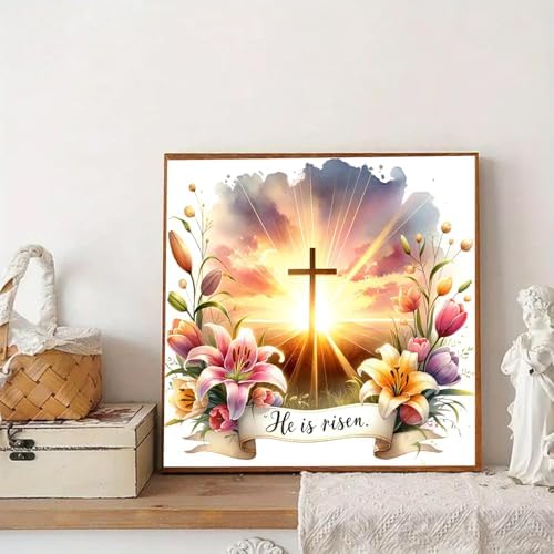 AIBOERL Paint by Numbers Kit for Adults Beginner, Crosses, 12X12In