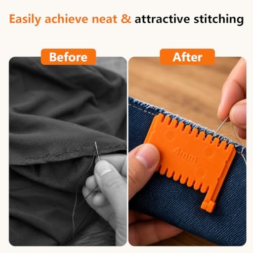 4Pcs Clip-On Sewing Ruler Set – 1.5mm/2mm/3mm/4mm for Edge Stitch Lock