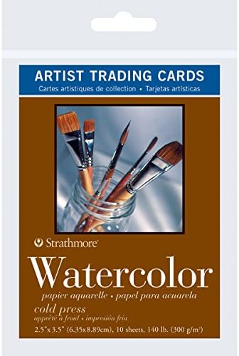 Strathmore (105-904 400 Series Watercolor Artist Trading Cards, Cold Press Surface, 10 Sheets