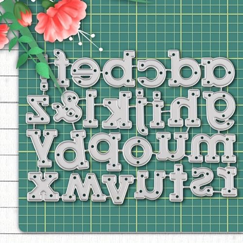Lapoo Words Cutting Die for Scrapbooking - Durable, Cut Stencils for DIY Scrapbook Photo Album Decorative Paper Card, Card Making Supplies Party Wedding Decorations (Letter 4.3 x 3.2 in)