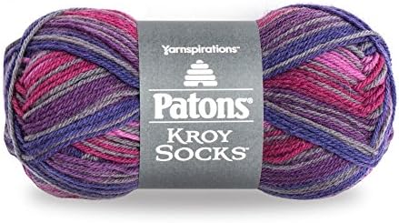 Patons Kroy Socks Yarn - (1) Gauge - 1.75 oz - Purple Haze - For Crochet, Knitting & Crafting