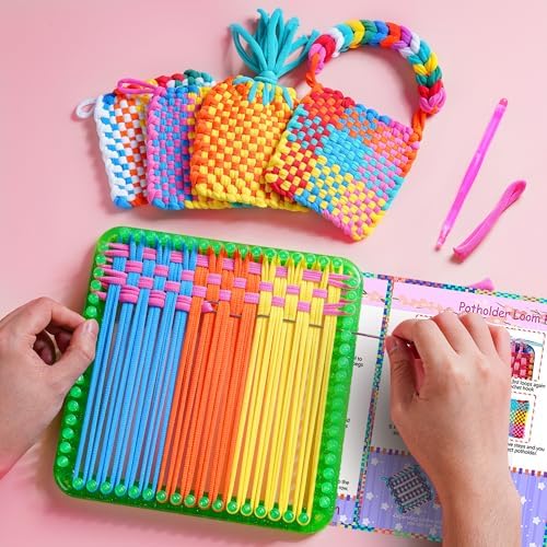 REENLIV Upgraded Weaving Loom Kit Toys for Kids & Adults, DIY Arts & Crafts