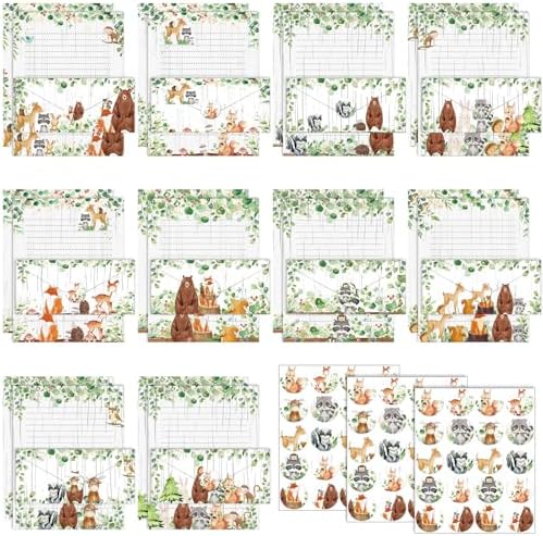 TaoBary 160 Pcs Woodland Animal Stationery Paper and Envelopes Set