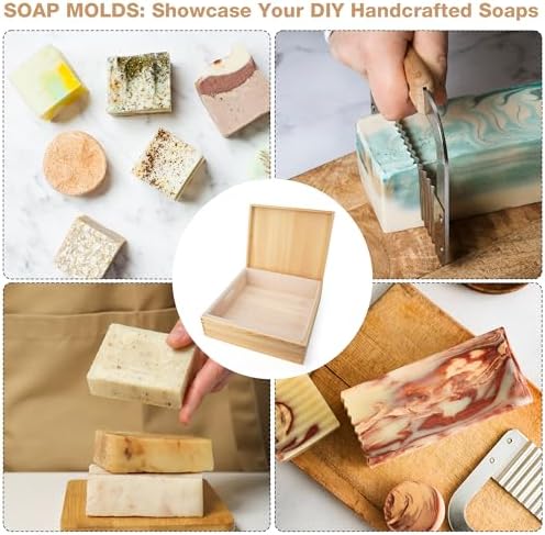 Homar Large Soap Molds- Square Silicone Soap Molds for Soap Making 8l 282oz 18lb DIY Handmade Soap Molds Making Kit