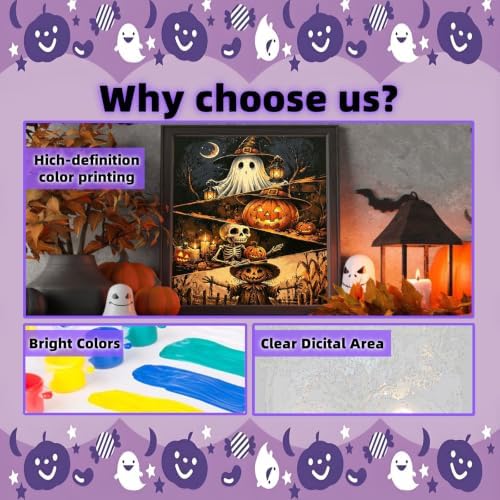 Arttoplus Halloween Paint by Numbers Kit for Adults Beginner 16x20 inch