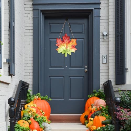 Unfinished Fall Wreaths Wood Crafts to Paint Set of 3, 11" Bulk Fall Leaves Wreath Ornaments for Painting, Unfinished Wood Cutouts DIY Ornaments for Front Door with Ropes