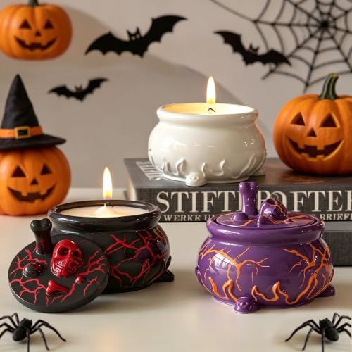 Halloween Resin Jar Molds Set, Witch Cauldron with 2 Crystal Molds